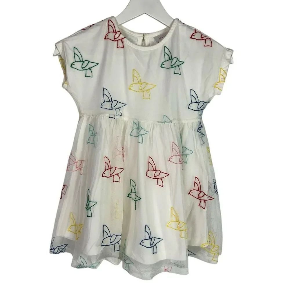 Hanna Andersson Soft Tulle Dress 110 / 5 Birds